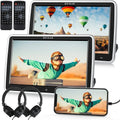 RICILAR Premium 10.5  Dual Screen Portable DVD Player for Car, Black ( 2 x DVD Player .Non-built-in battery )