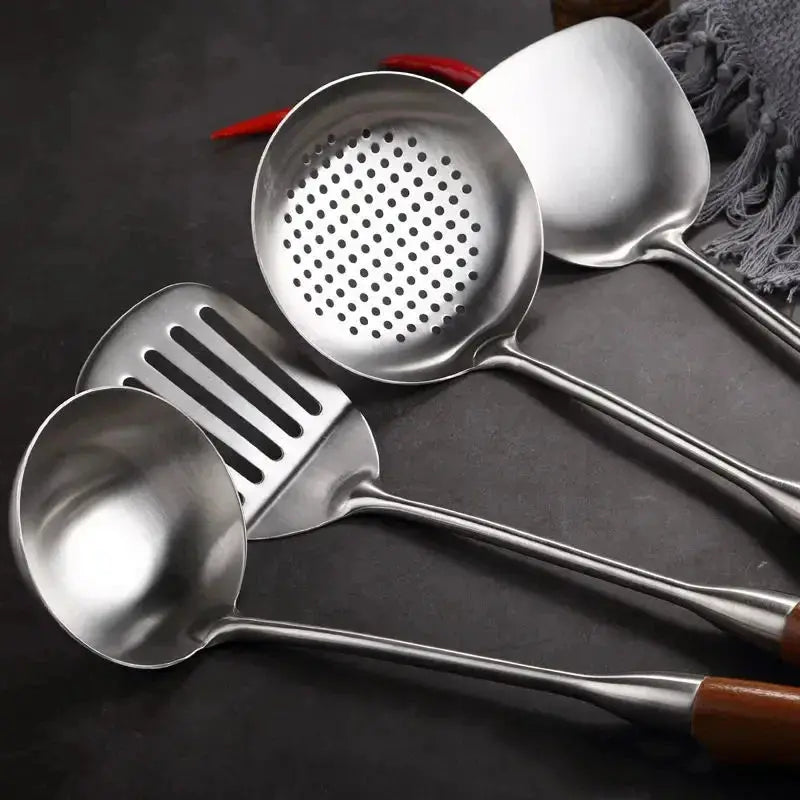 Morve 7-Piece Stainless Steel Kitchen Tool Set – Includes Storage Stand, Heat-Resistant Utensils for All Cooking Tasks