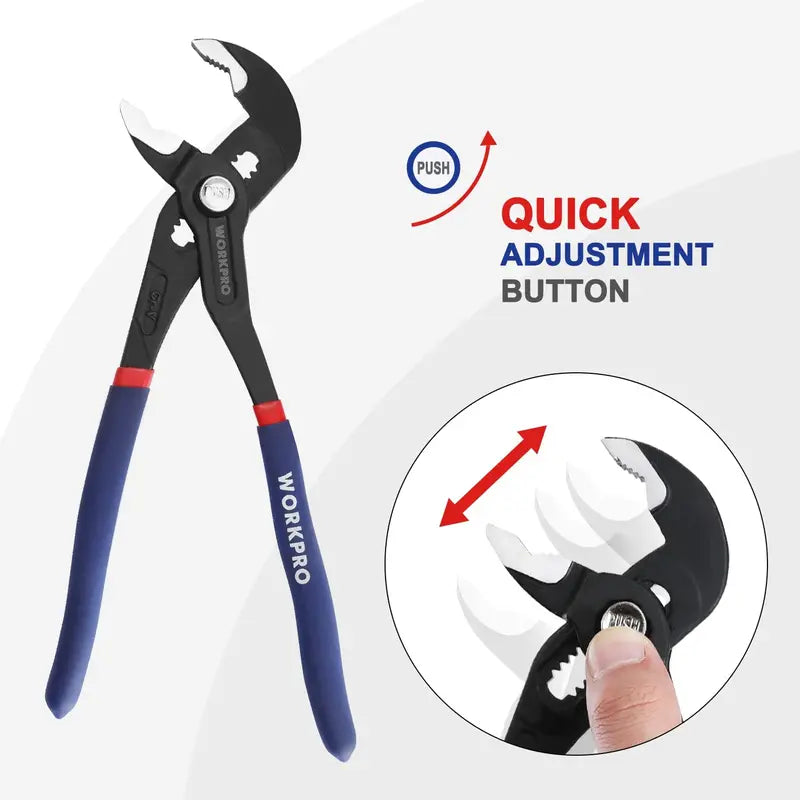WORKPRO Groove Joint Pliers – Ergonomic Comfort-Grip Design for Precision Tasks
