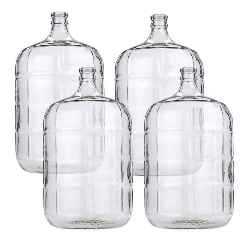Set of Four 5-Gallon Glass Carboys for Home Brewing & Winemaking