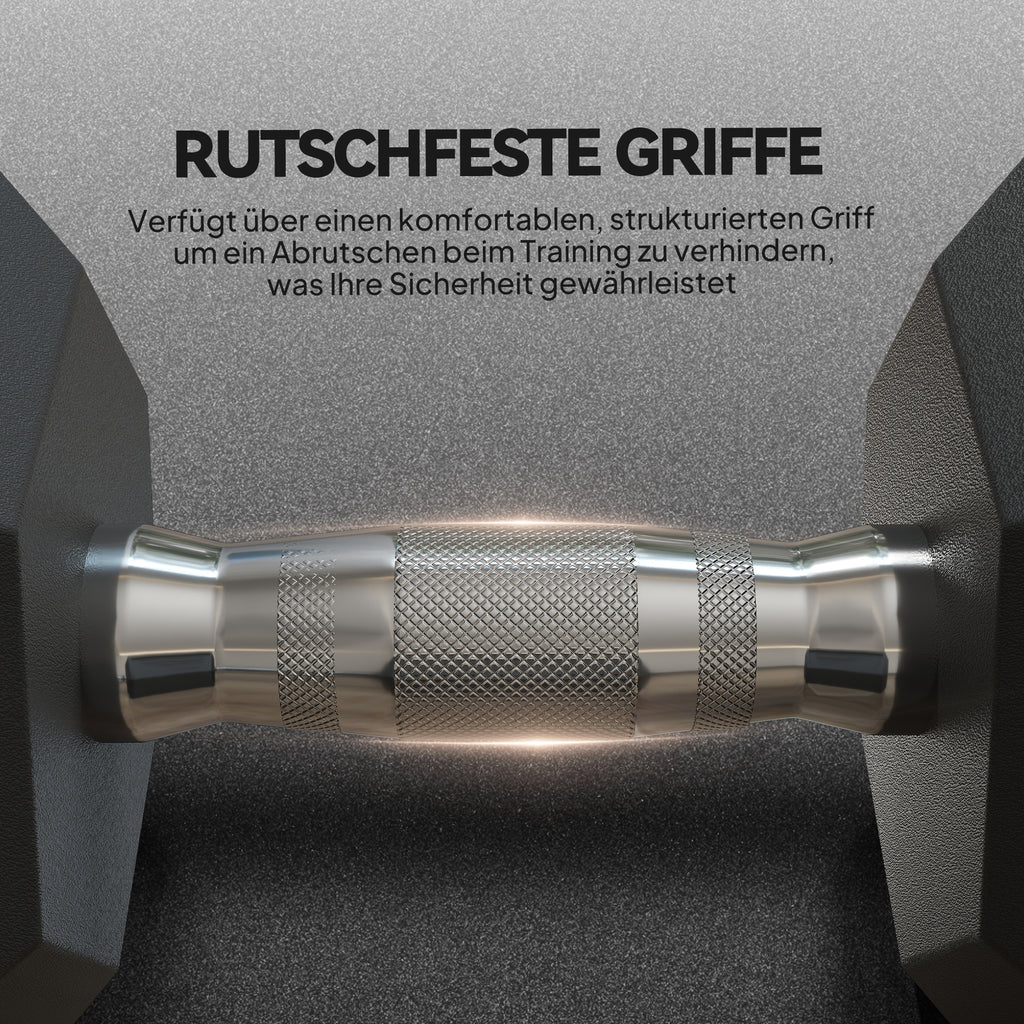 HOMCOM Hanteln mit gerändeltem Griff, Kurzhantel aus Gusseisen, 2 x 15kg, Kurzhanteln für Männer und Frauen