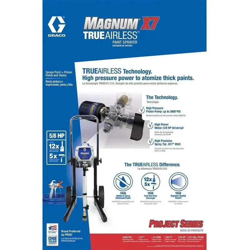 Graco Magnum X7 High-Performance Airless Paint Sprayer – Model 262805
