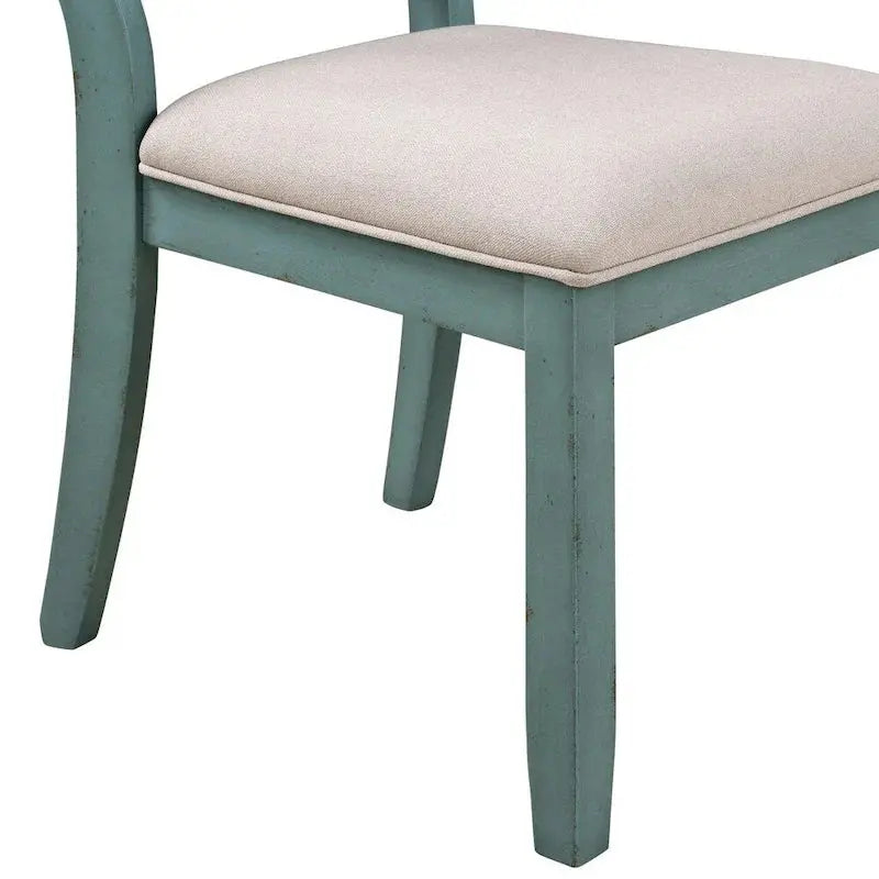 Roundhill Prato 5-Piece Dining Set – Crossback Chairs & Wooden Table