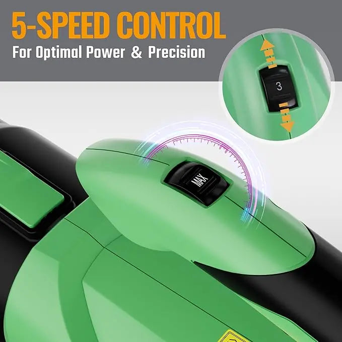 WORKPROX 20V Variable-Speed Cordless Leaf Blower – Includes 4.0Ah Battery and Fast-Charging USB-C Cable