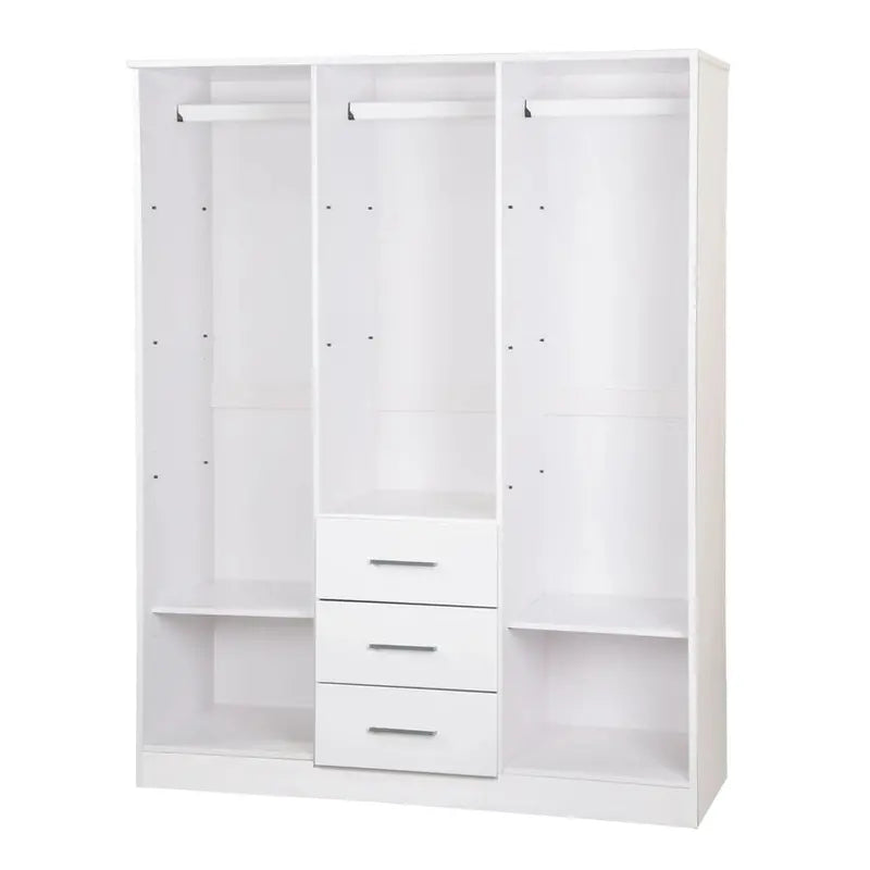 Palace Imports Solid Wood Cosmo Armoire – 3-Door Wardrobe with Optional Mirrored or Solid Panels