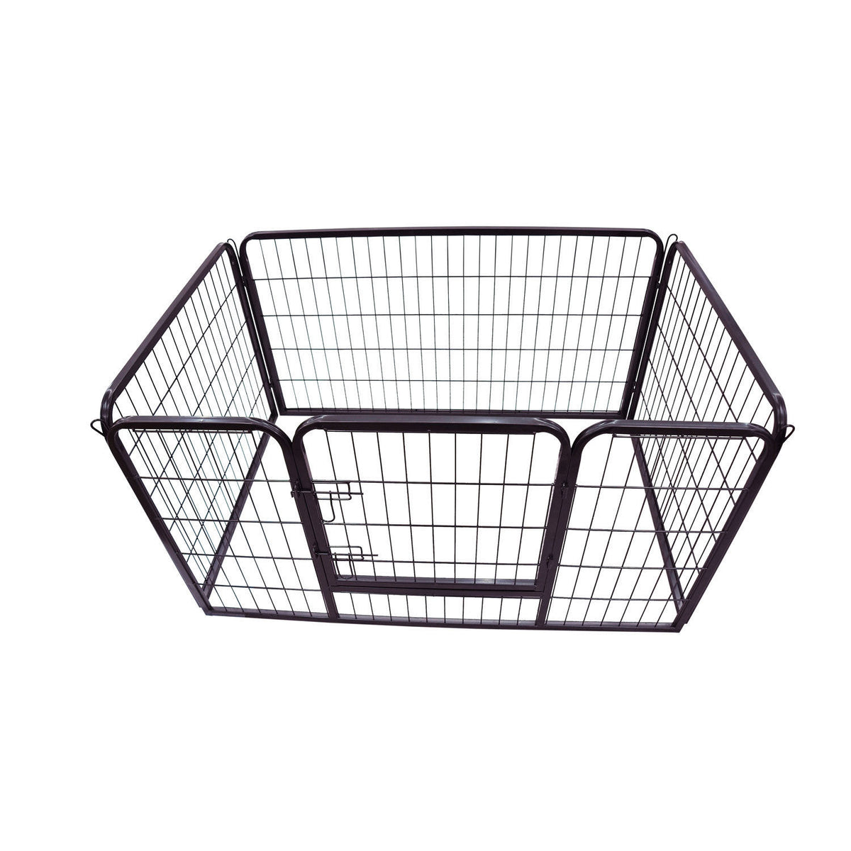 PawHut Welpenauslauf, klappbar, 1 Tür,  129 cm x 84 cm x 70 cm Schwarz