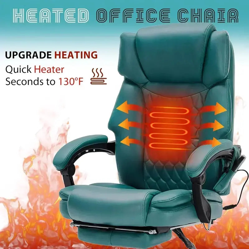 Vibrating Office Chair – 6-Point Heating & Massage Function for Home or Workspace