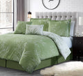 Spirit Linen Home Foliage 6-Pc. Comforter Set Queen Sage