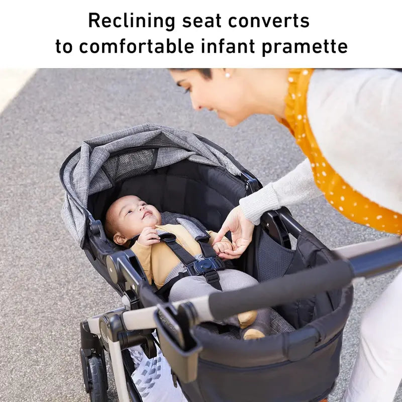 Graco Modes Pramette 3-in-1 Travel System, Stroller & Car Seat Combo, Ellington