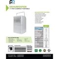 Perfect Aire 3PAD11 Dehumidifier, 11 Pint Capacity, High Efficiency, 500 Sq. Ft. Coverage