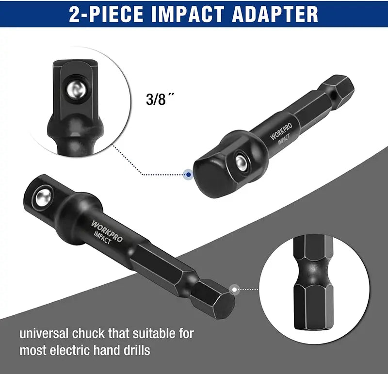 WORKPRO Impact Bolt & Nut Remover Set – 15-Piece Ratcheting Removal Tool Kit