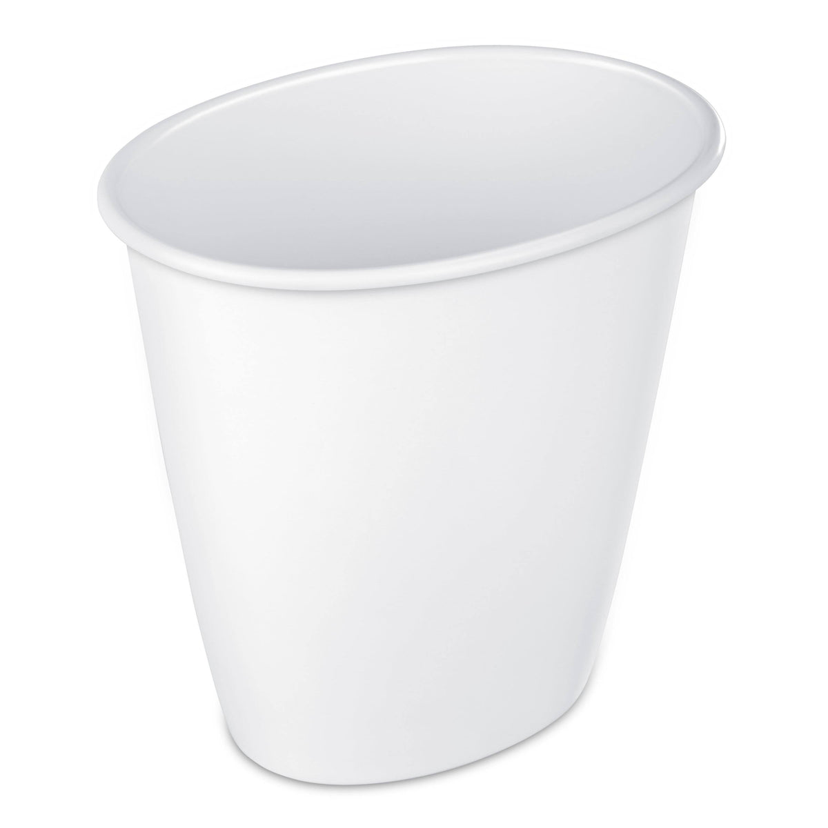 Sterilite Oval Vanity Wastebasket, White
