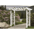 Vita Fairfield Grande Vinyl Arbor, White – 88″x32″x86.5″, Durable & Easy to Maintain, Ideal for Climbing Plants