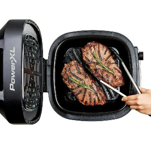 PowerXL Grill & Air Fryer Combo Plus – 12-in-1 Indoor Cooker with 6-Qt Capacity, 1550W Power, and Stainless Steel Housing