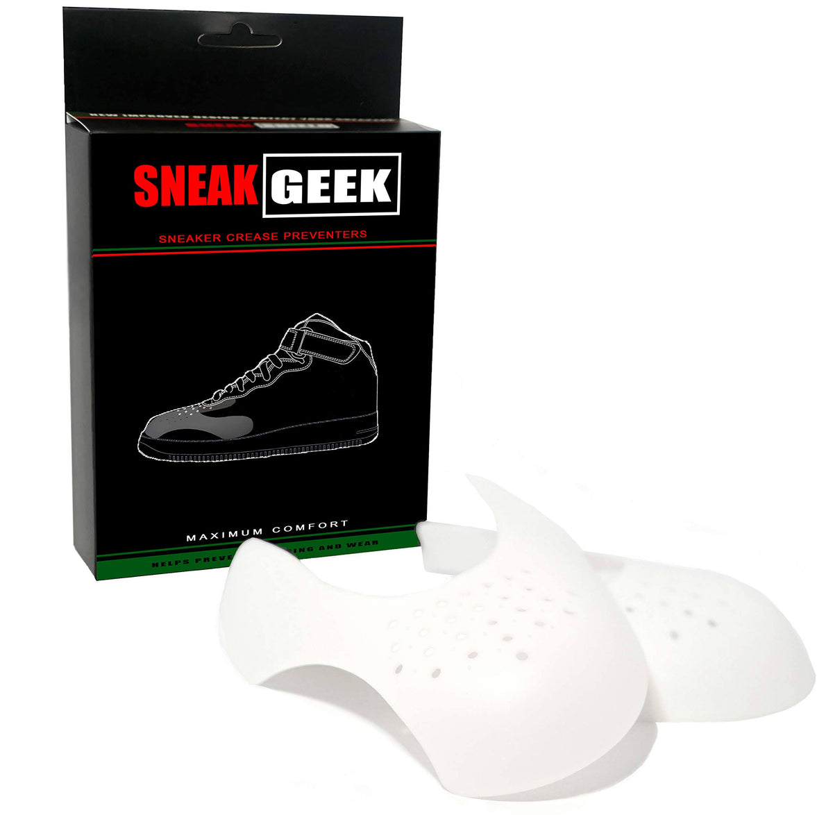 Sneak Geek Sneaker Crease Protector for Shoes Mens 8-12 White