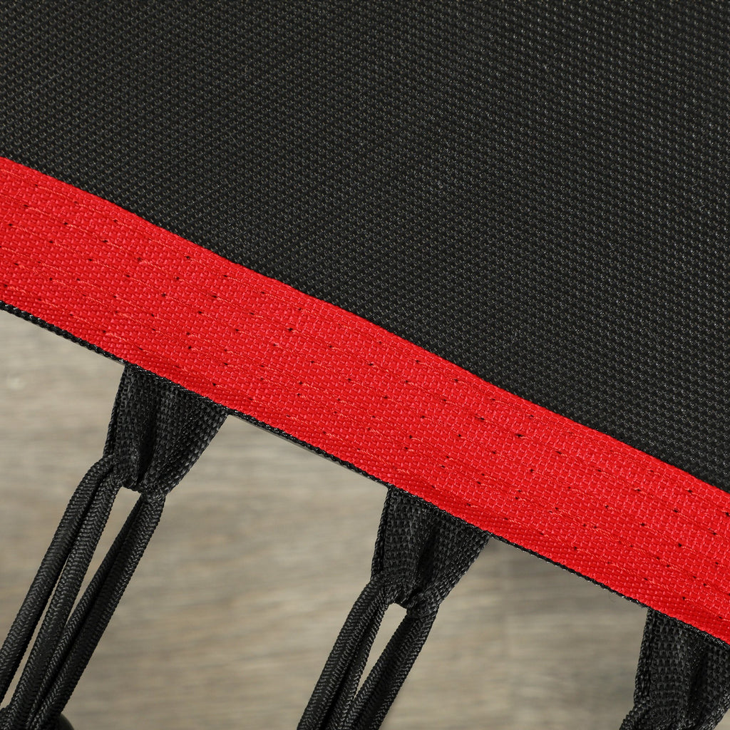 SPORTNOW Fitness-Trampolin 114 cm, elastische Seile, verstellbarer Griff 3 Positionen, leises Übungstrampolin, Rot
