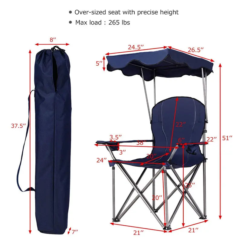 Outdoor Canopy Chair – Shade-Integrated Lounge Seat for Patios and Backyards