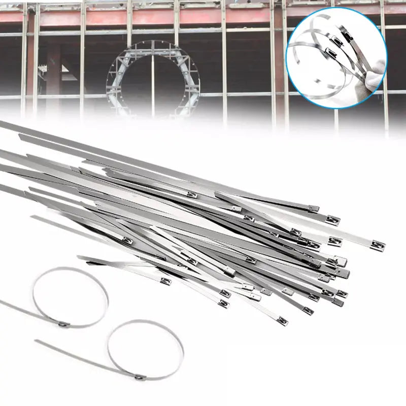Heavy-Duty Tension Band Assortment – 100-Piece Metal Fastening Kit