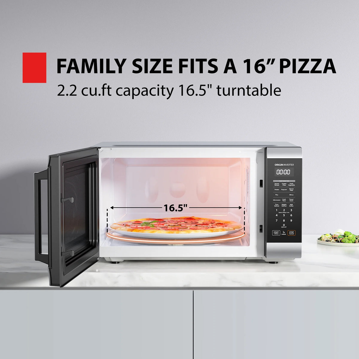 Toshiba 2.2 Cu. Ft. 24.4'' Microwave Oven in Stainless Steel
