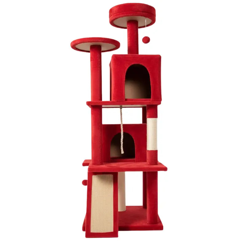Multi-Level Cat Tree Tower with Condo, Perches, and Sisal Scratching Posts