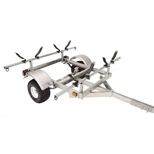 Malone LowMax 2 Galvanized Kayak Trailer – 600 lb Capacity, J/V Rack System, LED Lighting, Made in USA