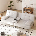 Shahoo Convertible Futon Sofa Bed – Faux Leather Folding Sleeper Couch for Living Rooms