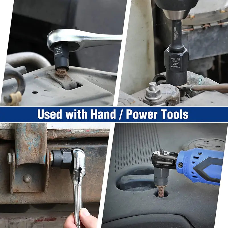 WORKPRO Impact Bolt & Nut Remover Set – 15-Piece Ratcheting Removal Tool Kit