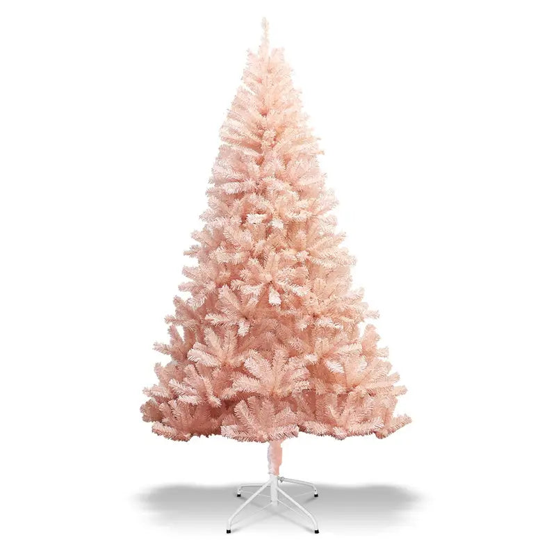 Pink Artificial Christmas Tree – 6ft or 7ft Unlit Premium Hinged Spruce Full-Profile Tree