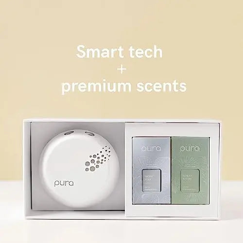 Pura V3 Smart Home Fragrance Diffuser Set – Linens & Surf, Pacific Aqua – Bedroom & Living Room Aroma