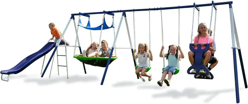 Metal Playground Slide Combo Set – Standalone or Add-On Slide Unit