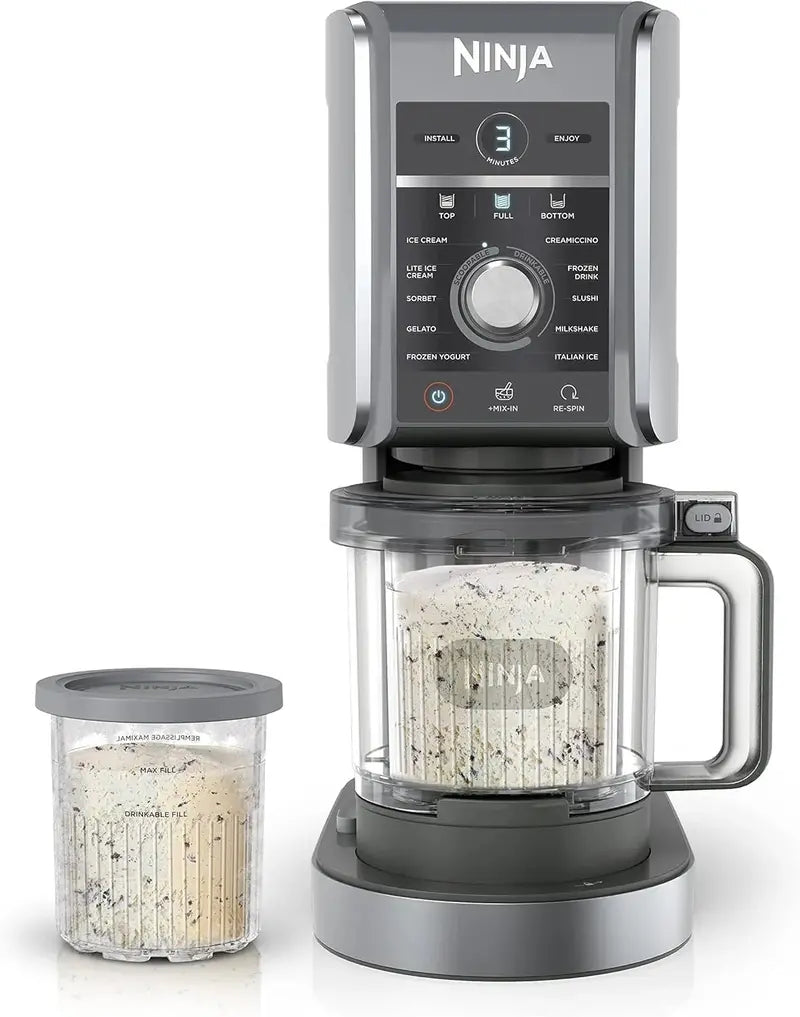 Ninja CREAMi Ice Cream Maker – Compact 2-Pint Gelato, Sorbet, and Smoothie Bowl Machine with 7 One-Touch Programs