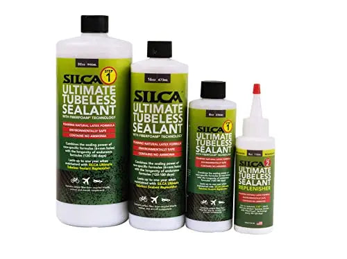 SILCA Ultimate Tubeless Tire Sealant with FIBERFOAM | 32oz | Long-Lasting, Fast-Sealing for MTB, Road, Gravel Bikes