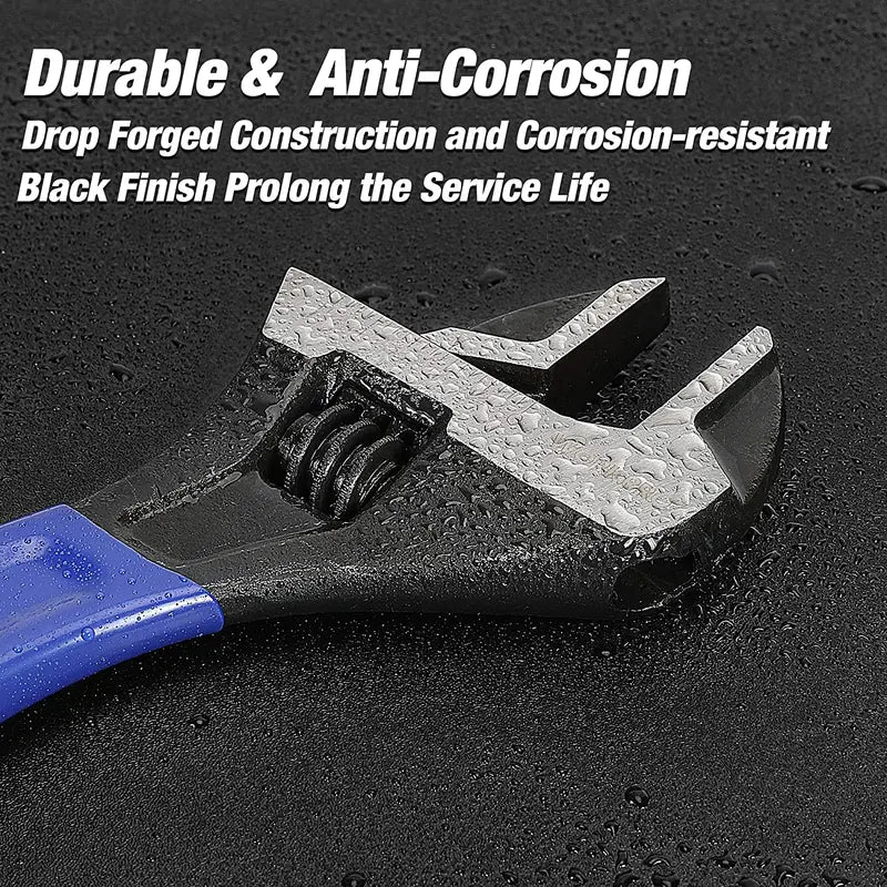 WORKPRO Adjustable Wrench Set – 2-Piece Professional Tool Kit for Home, Garage & Workshop Use