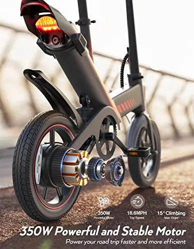 Sailnovo 14″ Folding Electric Bike – Lightweight E-Bike for Adults & Teens with Integrated Lithium Battery