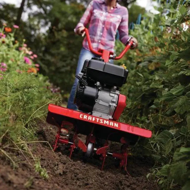 Scratch-and-Dent Craftsman Front-Tine Garden Tiller – Refurbished with Full Warranty
