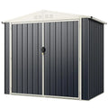 Snap-Together Metal Outdoor Storage Shed – Weather-Resistant Color-Coated Utility Structure
