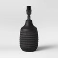 Small Textured Ceramic Lamp Base Black - Threshold