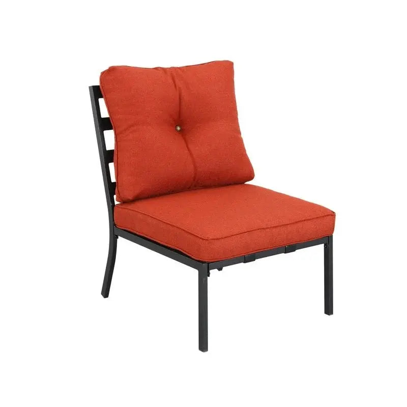 Patio Festival Metal Armless Outdoor Chair – Lightweight, Rust-Resistant Seating