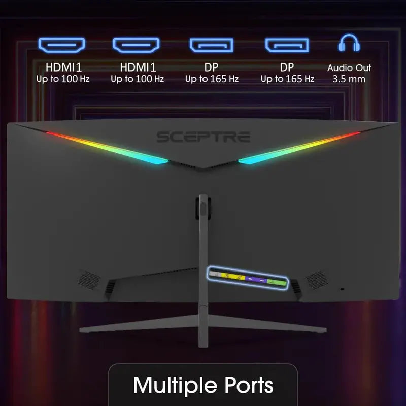 Sceptre 34-Inch Ultrawide WQHD Gaming Monitor – 165Hz Refresh Rate, Curved Design