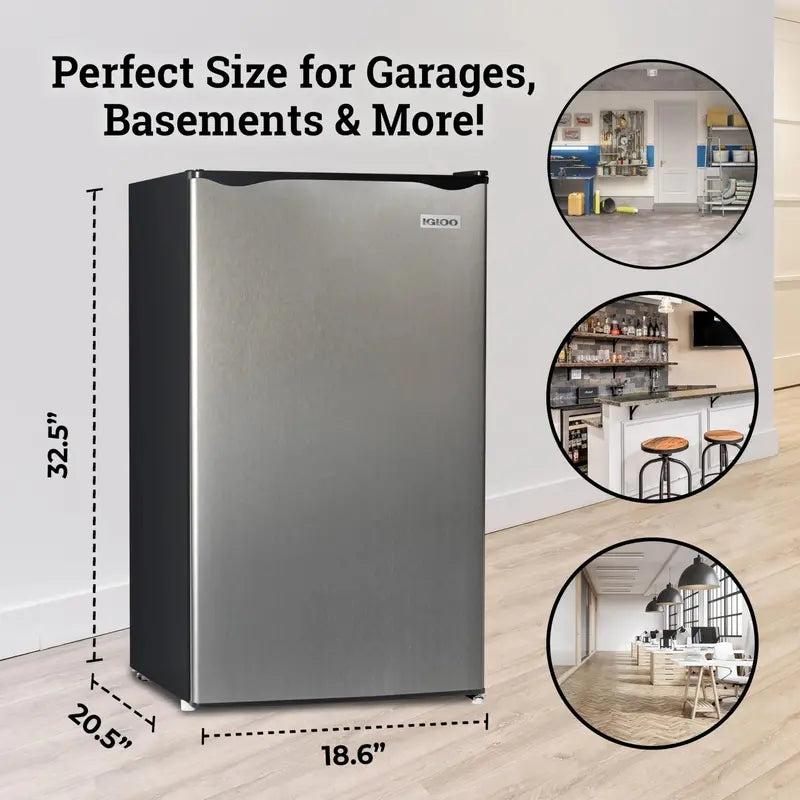 Igloo 3.2 Cu. Ft. Compact Single-Door Refrigerator with Freezer Compartment