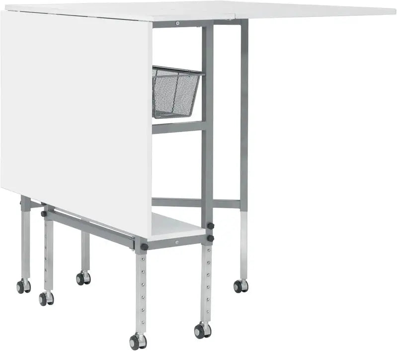 Sew Ready Hobby Cutting Table – 58.75″ × 36.5″, White/Silver Finish