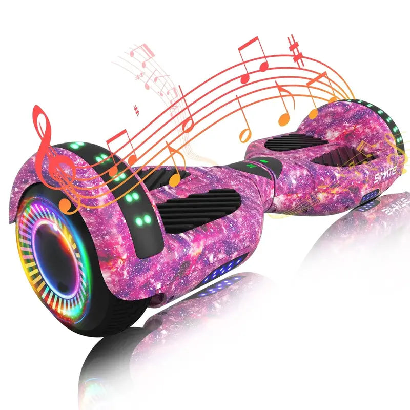 SIMATE 6.5-Inch Bluetooth Hoverboard with RGB LED Lighting