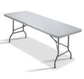 Sorfey Tablecloth -Fitted with Elastic, Vinyl with Flannel Back, Fits for Table 30"x 96" Rectangle,Water Proof, Easy to Clean, Solid Grey Design