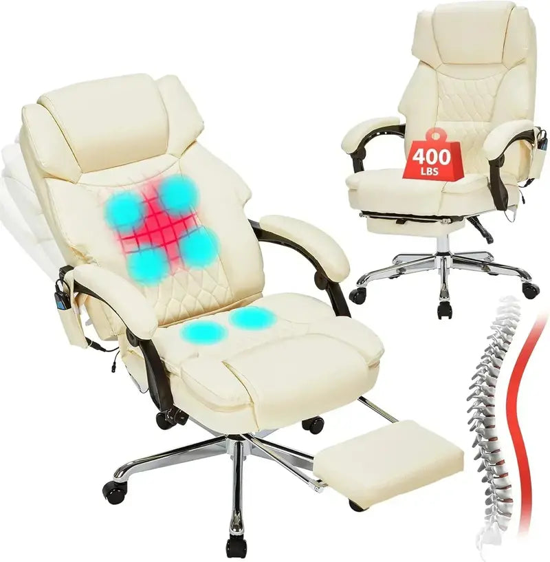 Vibrating Office Chair – 6-Point Heating & Massage Function for Home or Workspace