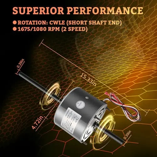 RV AC Fan Motor 1/3 HP 115V – Compatible with Coleman Mach 6000 & 8000 Series 48014 7855MVA-A11U