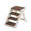 Varyx Foldable Pet Stairs for Beds – Lightweight Dog Steps with Non-Slip Felt Treads & Safety Rails (120 lb Capacity, Cream)