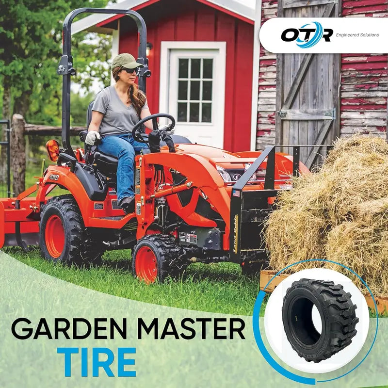OTR Garden Master 18×8.50-10 R-4 Tractor Tire, 4-Ply, Rim Protection, for Turf Equipment