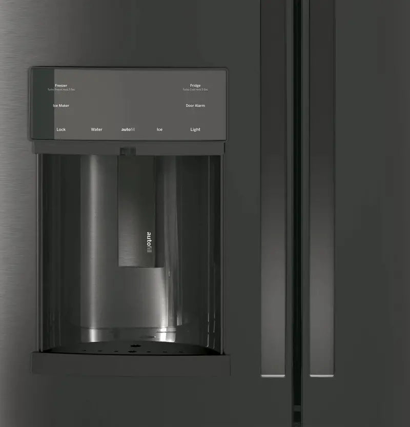 PFE28KBLTS French Door Refrigerator – 36-Inch, Black Stainless Steel, Advanced Cooling System