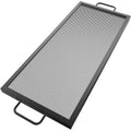 Rectangle Fire Pit Grate 32 in. x 15 in. X-Marks Fireplace Grate Black Steel Fire Pit Cooking Grate with Handles