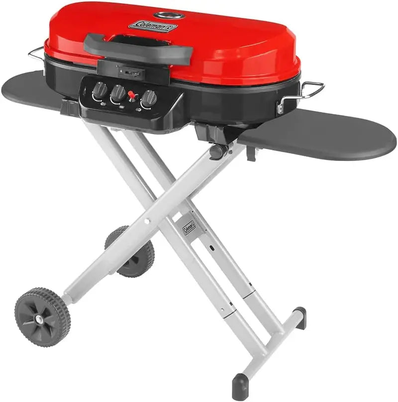 RoadTrip Portable Propane Grill with Three Adjustable Burners, InstaStart Ignition, and 20,000 BTU Output